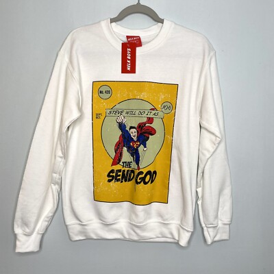 Full Send Nelk Boys  Steve Will Do It As The Send God  Crewneck Sweatshirt Small