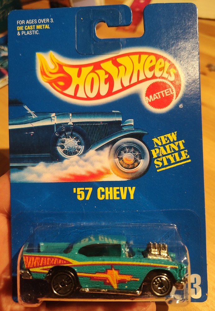 Hot Wheels 1957 ’57 Chevy No. 213 Die Cast Muscle Car NIB Rare