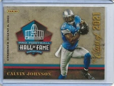 Panini Class of 2021 Calvin Johnson Hall of Fame card Unsigned - Lions