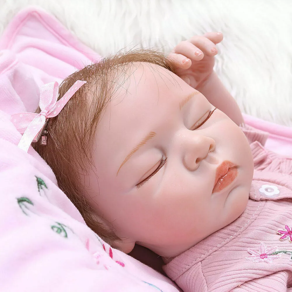 19'' Silicone Newborn Doll Bebe Reborn Realista Baby Girl Truly