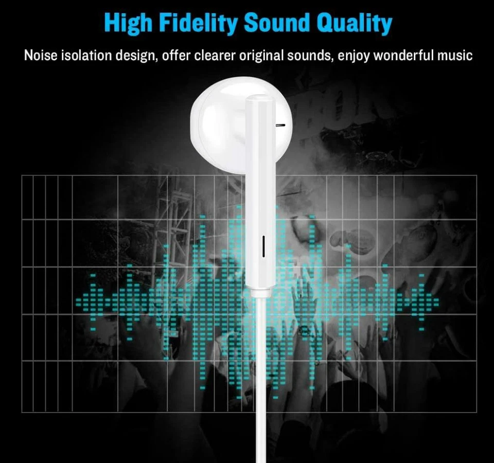 USB-C Type C Headphones Earphones with Mic For iPad pro 12.9 11 inch with type C - Image 4 of 4