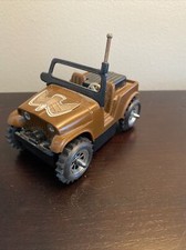 Hong Kong 80  s Vintage Brown Flip Over Car 4 Wheel Drive Jeep CJ7 - Works