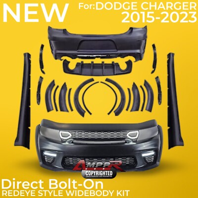 Fit For 2015-2023 Dodge Charger Widebody Kit Front and Rear Bumper Hellcat Style