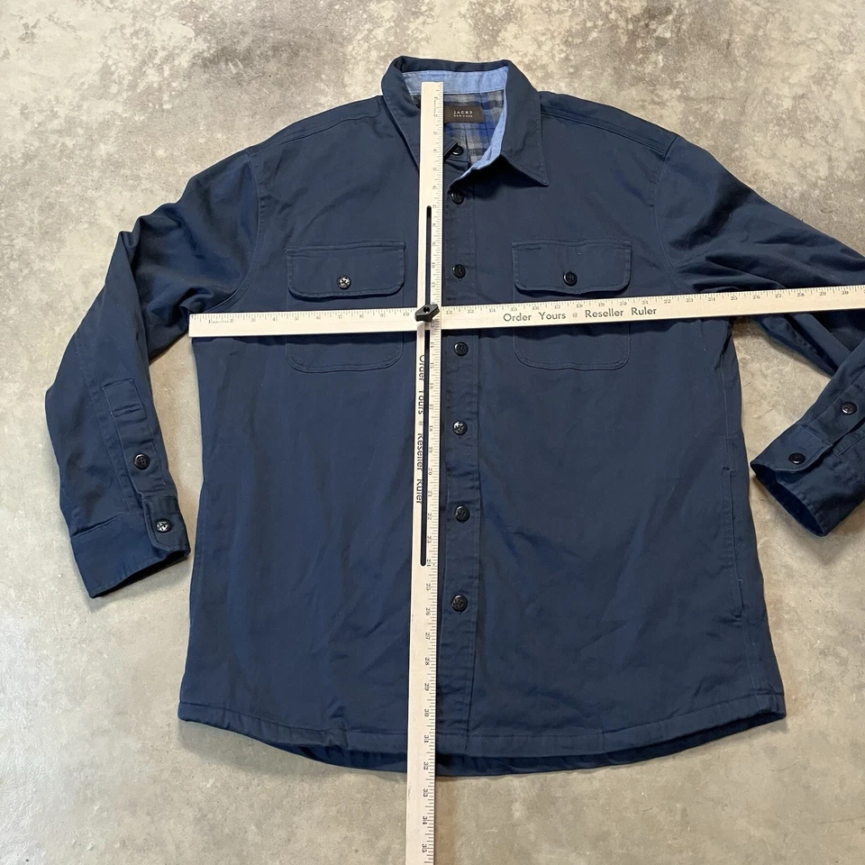 Jachs New York Jacket Shacket Over Shirt Mens XL Navy Button Front Lined - Image 2 of 4