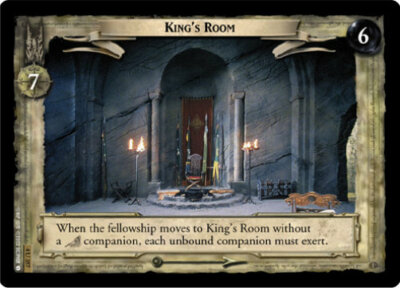 LOTR TCG TTT Two Towers KING'S ROOM 4U357 Foil mint front scratches on back