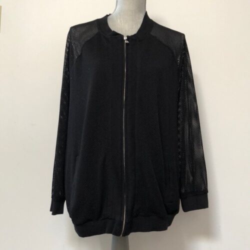 cable and gauge mesh jacket black size M - image 1