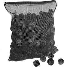 Bio Balls Filter Media Bulk 1.5 In Bio Ball for Pond Filter 300 Count w/Mesh Bag