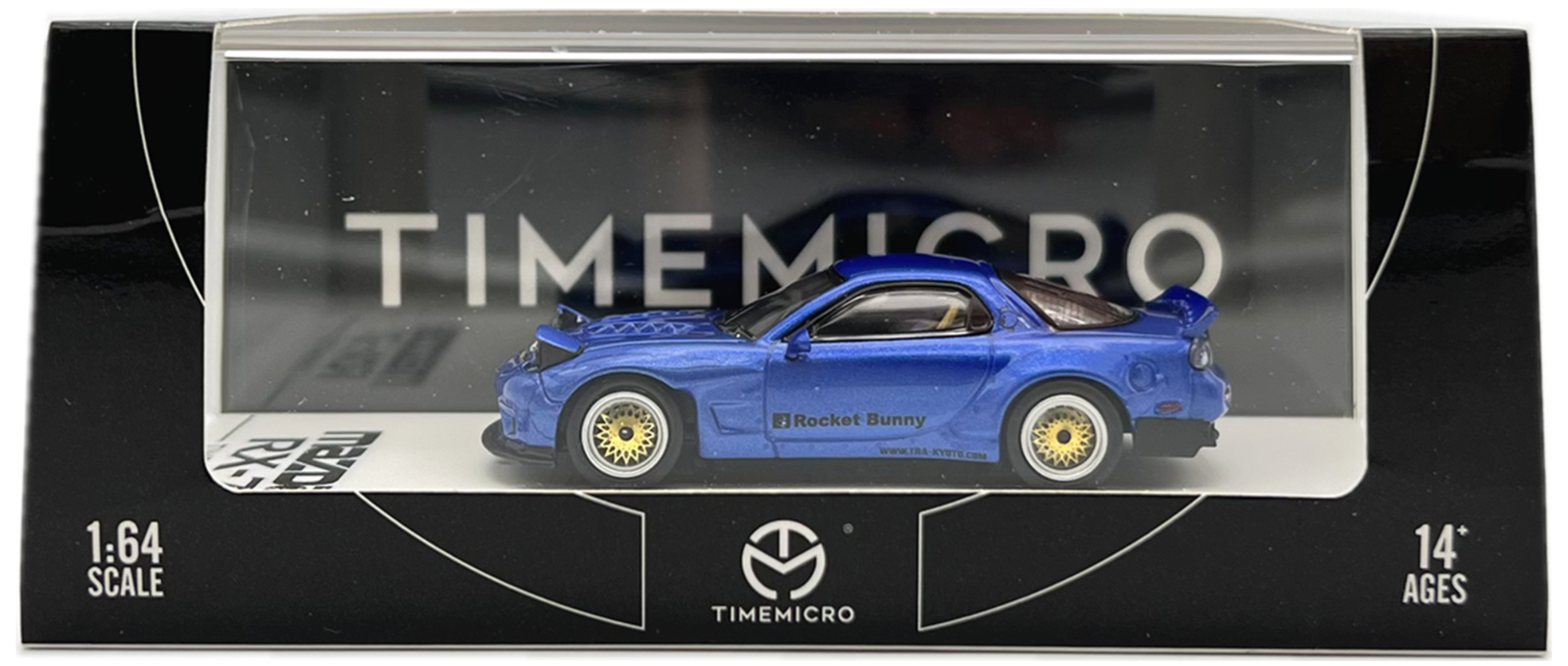 Time Micro 1:64 Mazda RX-7 Rocket Bunny (Blue)