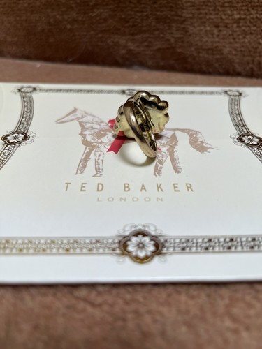 Anello Frutta Dolce Donna TED BAKER Metallo Tonificato Oro Taglia M/L NUOVO COME - Foto 3 di 3