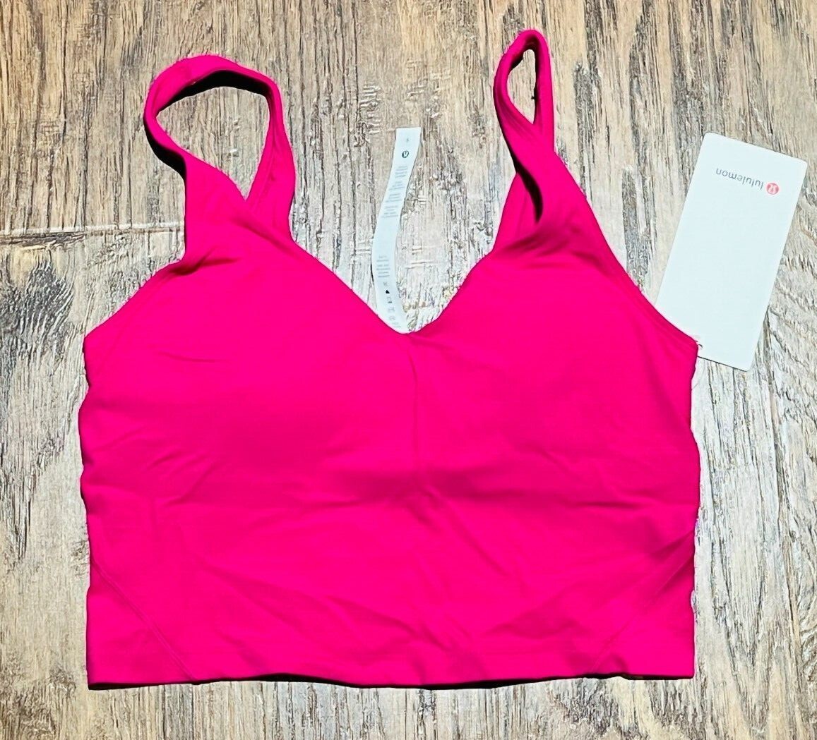NEW Women Lululemon Align Cropped Tank Top Ripened Raspberry Size