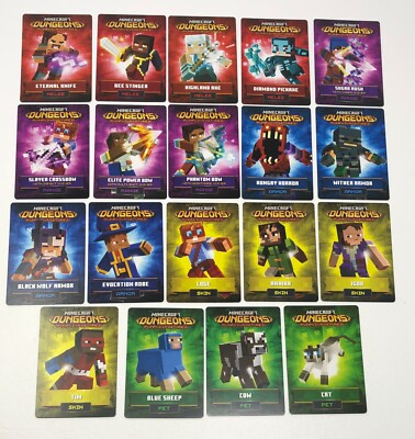 Minecraft Dungeons Arcade Cards Series 4 Base + Hidden Depths +