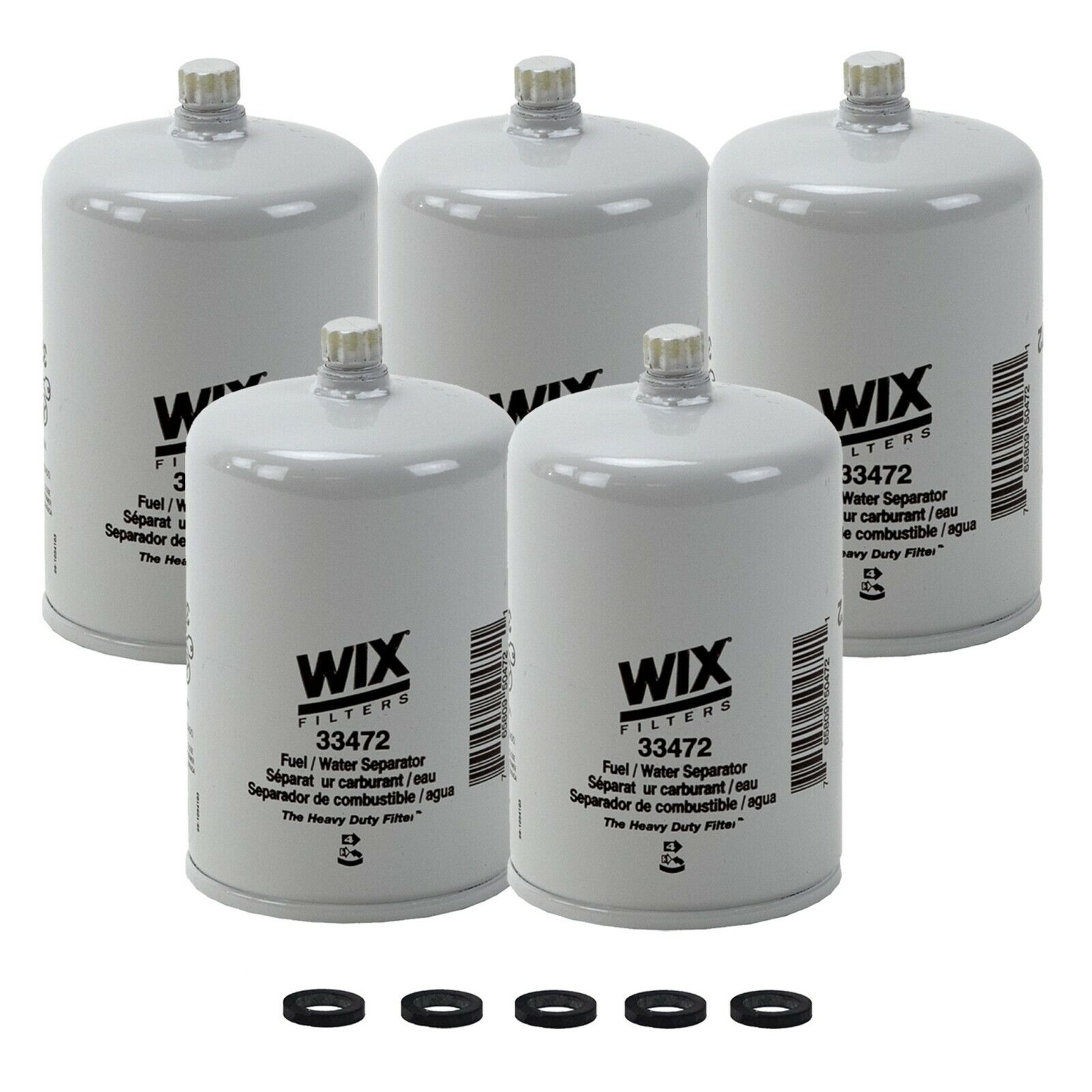 WIX Set of 5 Fuel Water Separator Filters for Audi Blue Bird Chevy Ford GMC VW