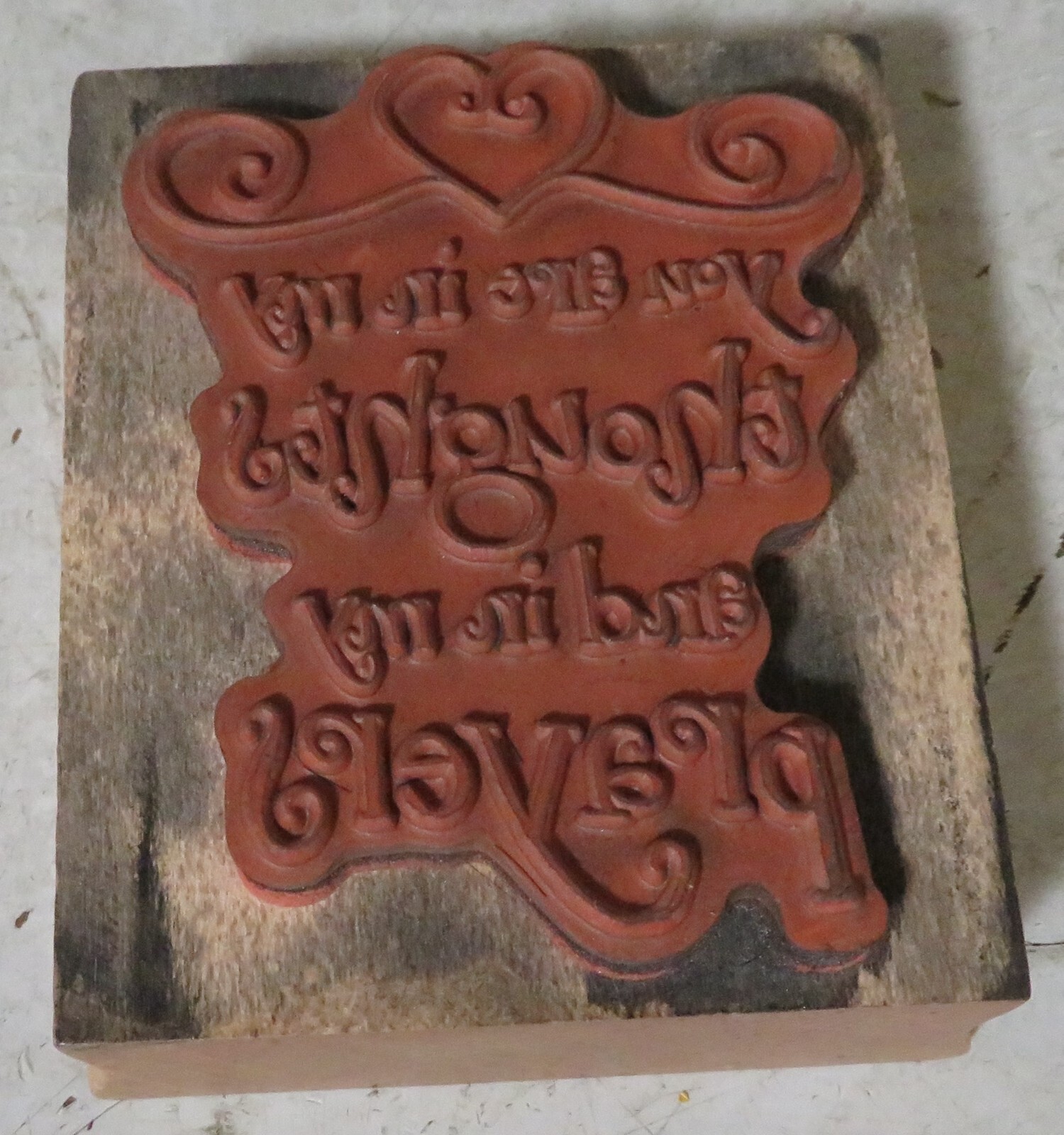 Recollections Wood Mount Rubber Stamp YOU ARE IN MY THOUGHTS AND IN MY PRAYERS