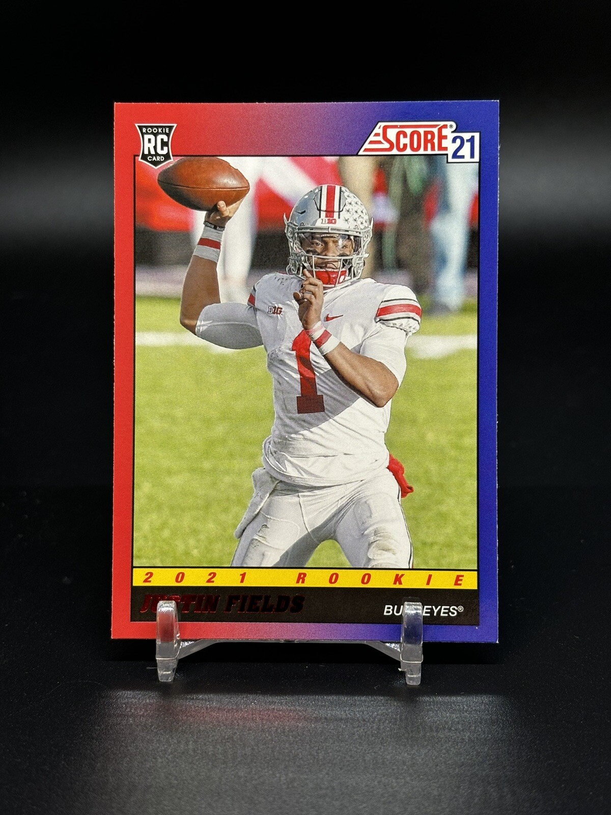 2021 Score 1991 Throwback Rookies Red Justin Fields #TB2 Rookie RC