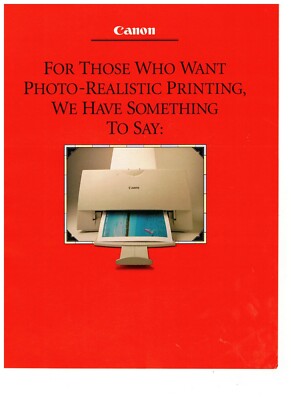 1997 Canon Color Printer BJC Series Double Page Vintage Print Advertisement