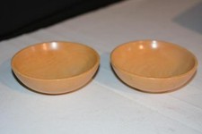 Lot 2 Vintage 1950’s Wood Japan 6” Salad Bowls Mid Century Danish Modern