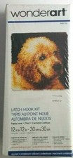 Wonder Art Puppy Love Dog 12x12" Latch hook Kit Rug Golden Lab Sealed 426132