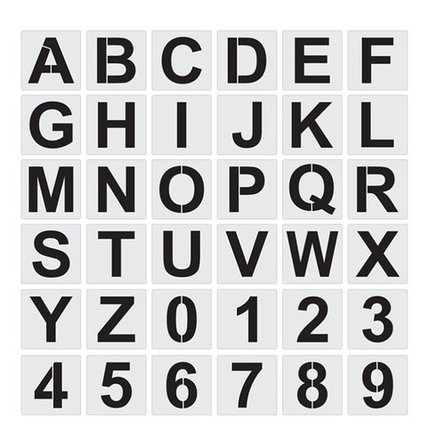 36 Pcs Literacy Painting Template Letters Stencil for Child Alphabet