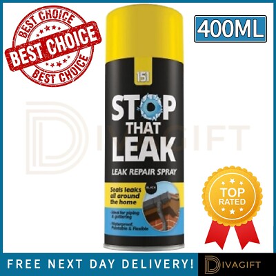 LECKREPARATUR SPRAY DACHRINNE FENSTER DACHVERSIEGELUNG SCHWARZ STOP THAT LECKDICHTSTOFF 400ML