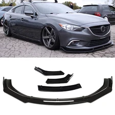 Front Bumper Lip Body Kit Spoiler Splitter Glossy Black For Mazda6 2014-2018
