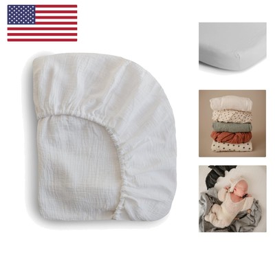 Extra Soft Muslin Fitted Crib Sheet | 192 Thread Count | 28''x 52'' White