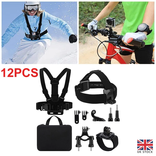 12 in1 Sports Action Camera Accessories Kit for GoPro Hero 10 9 8 Max 7 6 5 4