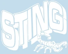 Vinyl Sticker - White Sting Scorpion Logo Rock Music Band RUB-ON Decal New 17076