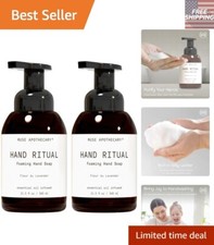 Essential Oil Infused Lavender Foaming Hand Wash - Luxurious 11.5 oz Pak of 2