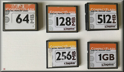 KINGSTON Compact Flash CF  512MB 1GB 2GB 4GB 8GB 16GB mit Schutzhülle