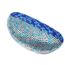 Eyeglass/Sunglasses Hard Case w/ Crystals NEW LUXURY