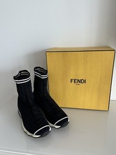 Fendi Stretch Sock Mid Calf Sneaker, Size 39