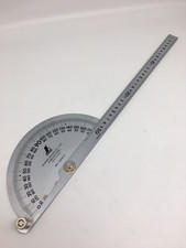 SHINWA Protractor Double-blade Hard Chrome finish 30cm 62839