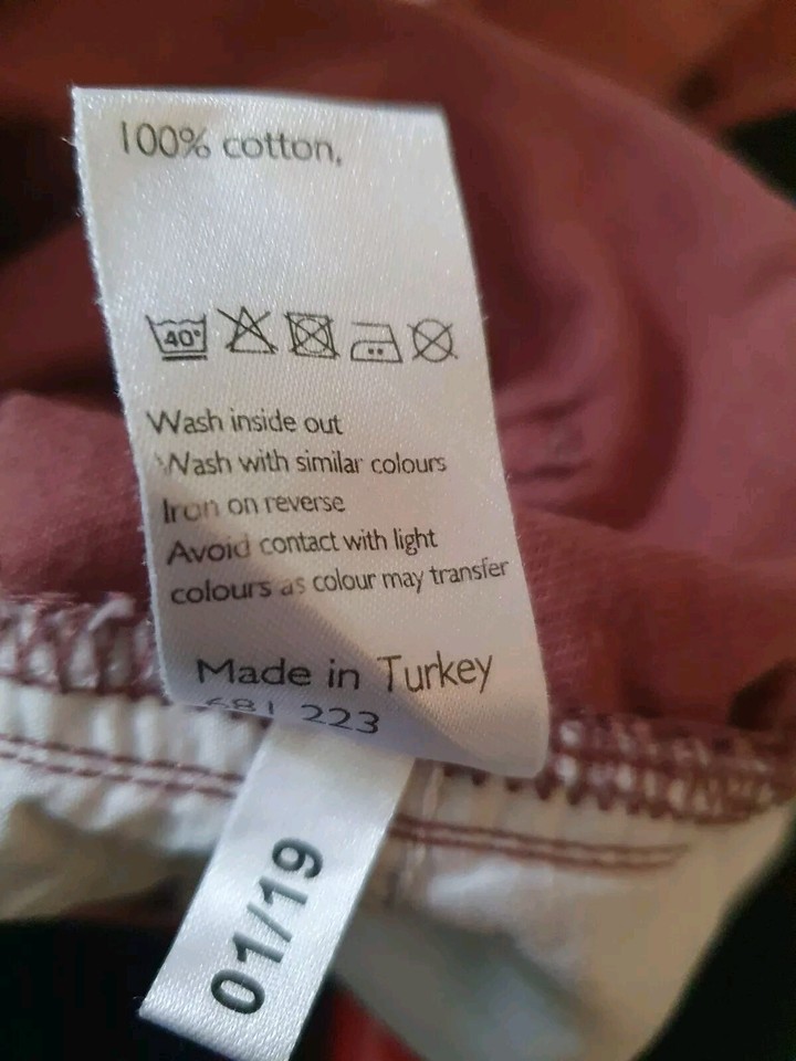 KIN by John Lewis Mom Jeans Pink UK 8 High Rise Cotton Relaxed Fit eBay