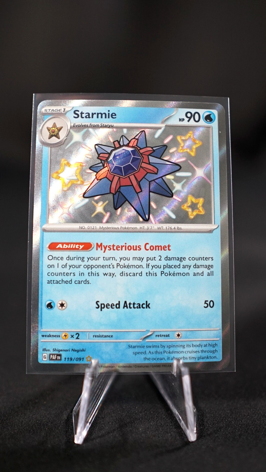 Pokemon Starmie 119/091 SV: Paldean Fates Holo NM
