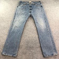 Levis 501 Original Mens 36x32 Blue Straight Leg Button Fly Vintage Jeans