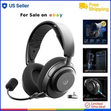 Wireless Gaming Headset Neodymium Drivers 40H Battery Multi-Platform Black