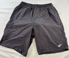 EZ Run Padded Cycling Cargo Shorts Size Medium Gray Mens