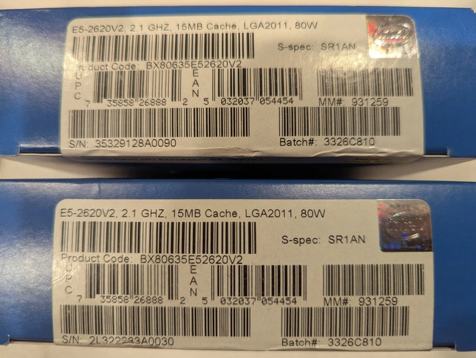 [NEW SEALED] [2x CPUS] Intel Xeon Processor E5-2620 v2 15M Cache 2.10 GHz - Image 3 of 3