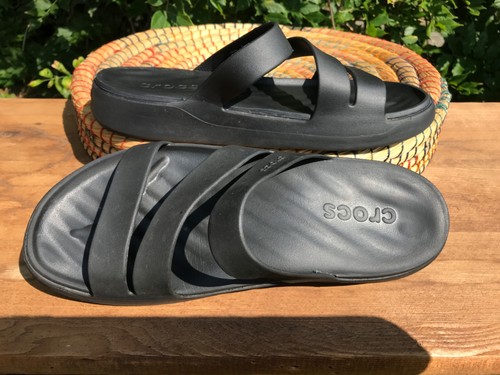 Crocs Getaway? Strappy Sandals Womens 9W black………..u2 - Picture 2 of 9