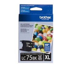 Genuine High Yield Black Ink Cartridge, LC75BK, Replacement Black Ink, Page Y...