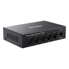 Black TEG1005D 5 Port Gigabit Switch, Unmanaged, Metal, Fanless, QoS, IGMP