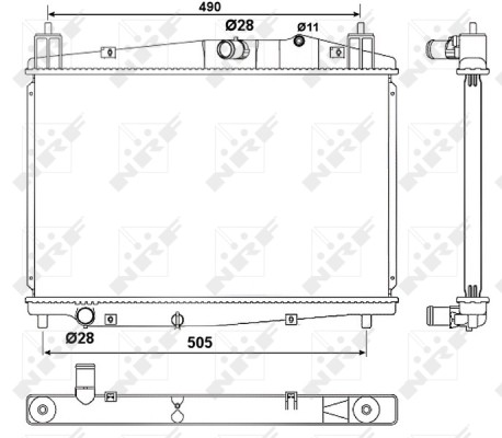 NRF 53059 Radiator, engine cooling for MAZDA