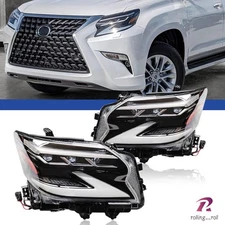 Headlight For 2014-2019 Lexus GX460 Triple LED DRL Lamp w/Sequential Turn Signal