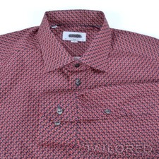 NEW - ETON Multicolor Geometric Mens Luxury SLIM FIT Dress Shirt - LARGE / 16.5