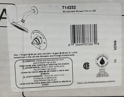 Delta T14232 Woodhurst 14 Series Shower Trim Only - Chrome *READ*