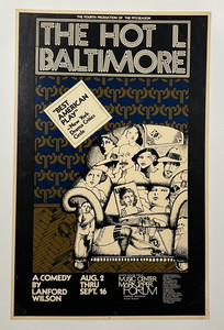 1973 The Hot L Baltimore Original Theatre Poster Lanford Wilson Mark Taper Forum