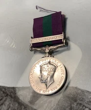 GENERAL SERVICE MEDAL      BAR MALAYA     Pte H.BALL   R.A.M.C              C645