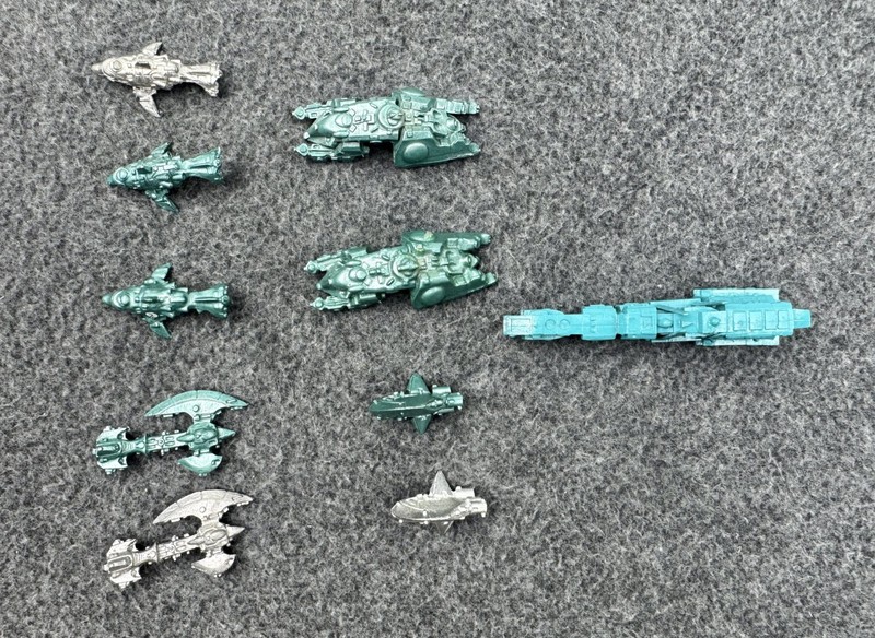 Full Thrust Spaceship Lot Sci Fi RPG Metal Vintage Porpoise Axe Ships