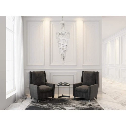 Elegant Lighting Spiral 22" 22 Light Royal Crystal Chandelier - Picture 7 of 8