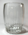 1 ANCHOR HOCKING 8oz vintage BARREL GLASS RIBBED BASE ROCKS TUMBLER BAR WHISKEY — photo 1